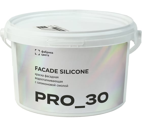 Изображение товара Краска фасадная силиконовая водооталкивающая ФАБРИКА ЦВЕТА PROJECT-30 FASSADEsilikoN 2,7 кг ТД000005952