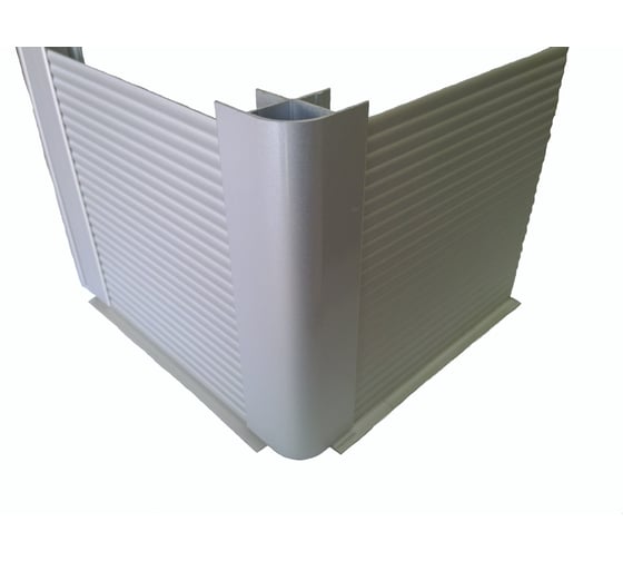 Изображение товара Алюминиевый кухонный цоколь ООО ДЕКОПЛИНТ Венза, рифленный, матовый 2 м 2336