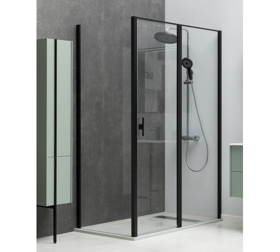 Изображение товара Душевая дверь ALLEN BRAU Priority 100 черный браш 3.31006.BBA 00252369