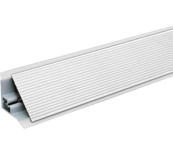 Изображение товара Алюминиевый кухонный плинтус для столешниц ООО ДЕКОПЛИНТ ЭЛИТ-С рифленый, 3 м 1360