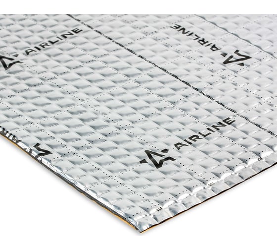 Изображение товара Шумоизоляция (вибро) Airline "Base 2" (50x70 см), КС, 2 мм, фольга 60 мкм. КМП 0,16 (10 шт.) ADVI002