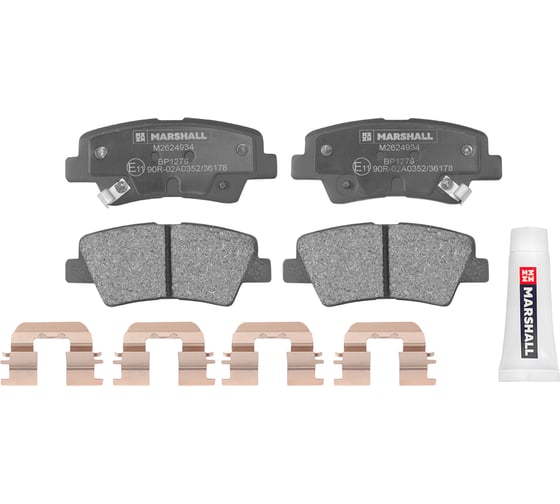 Изображение товара Тормозные колодки дисковые задние Hyundai Solaris I 10-, Tucson I 04-, Kia Rio III 11-, Optima MARSHALL M2624934