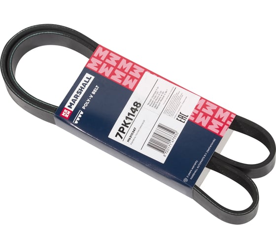 Изображение товара Ремень поликлиновой 7PK1148 Nissan Qashqai II 12-, Tiida I 07-, Micra III 02-, Renault MARSHALL M6310347