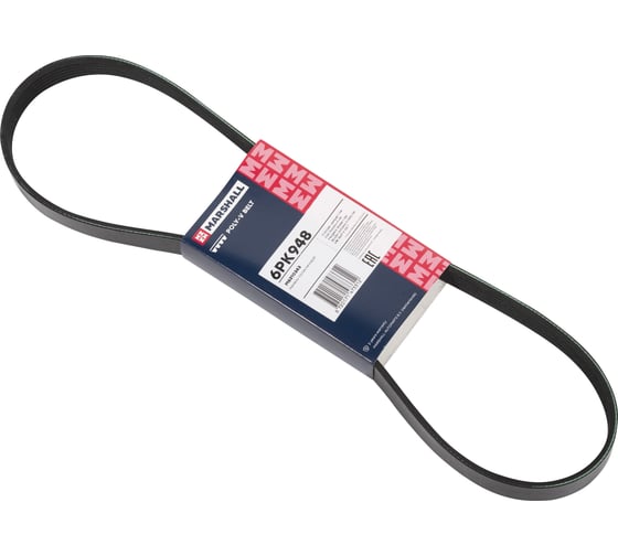 Изображение товара Ремень поликлиновой 6PK948 Citroen Jumper I 94-, Fiat Ducato II 94-, Skoda Octavia II (A5) MARSHALL M6310343