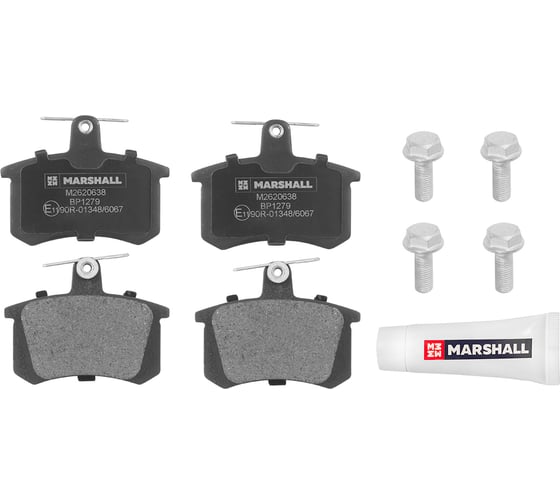 Изображение товара Тормозные колодки дисковые задние Audi 80 83-, 90 85-, 100 77-, A4 B5 94-, A6 C4 94- MARSHALL M2620638