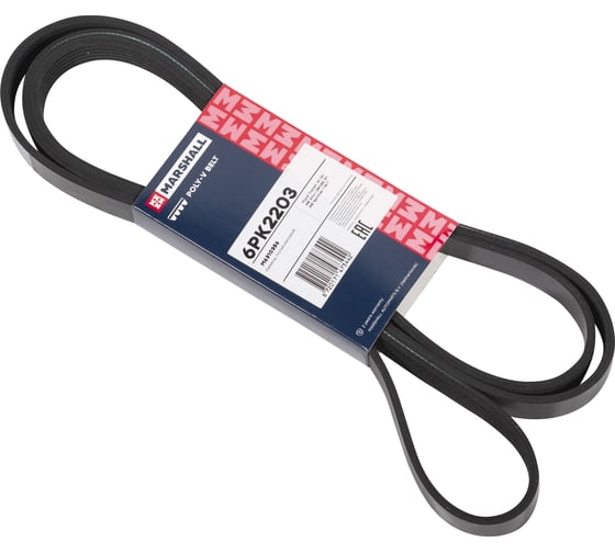 Изображение товара Ремень поликлиновой 6PK2203 Ford Transit VII 06-, MB Vito I (W638) 97-, Sprinter I 95- MARSHALL M6310356