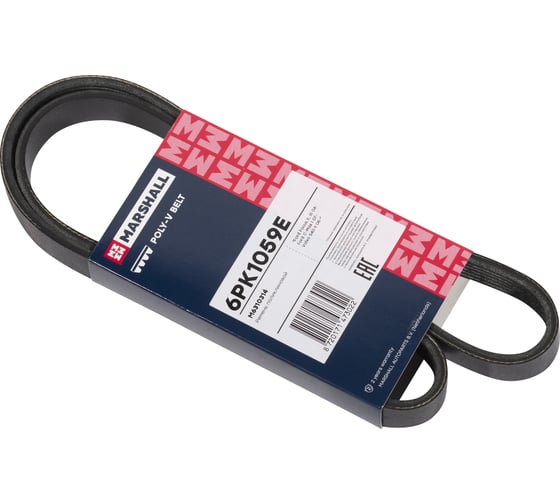 Изображение товара Ремень поликлиновой 6PK1059E Ford Focus II, III 04-, C-Max I 07-, Volvo S40 II 05- MARSHALL M6310314