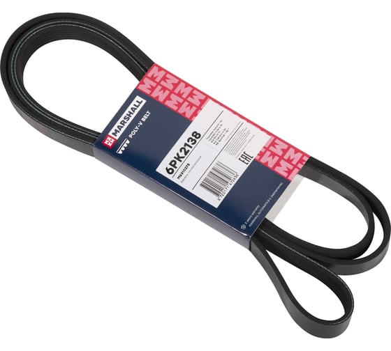 Изображение товара Ремень поликлиновой 6PK2138 Hyundai Solaris I 10-, Creta 16-, Kia Rio III 11-, Cerato II MARSHALL M6310275