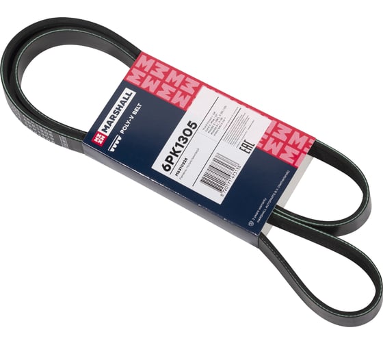 Изображение товара Ремень поликлиновой 6PK1305 Ford Focus II 04-, Mazda 3 I (BK), II (BL) 03-, Volvo S40 II MARSHALL M6310325