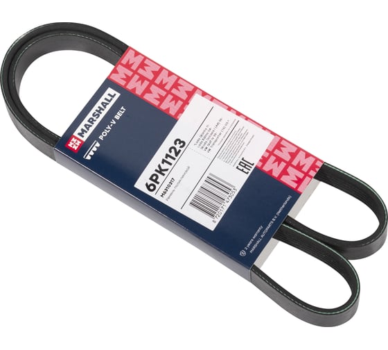 Изображение товара Ремень поликлиновой 6PK1123 Lada Granta 11-, Kalina 04-, Skoda Octavia I (A4) 96-, VW Golf MARSHALL M6310317