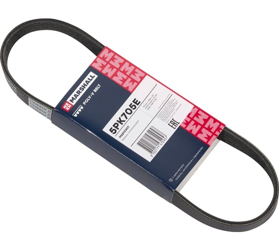 Изображение товара Ремень поликлиновой 5PK705E Ford C-Max I 07-, Focus II, III 04-, Volvo S40 II 04- MARSHALL M6310307