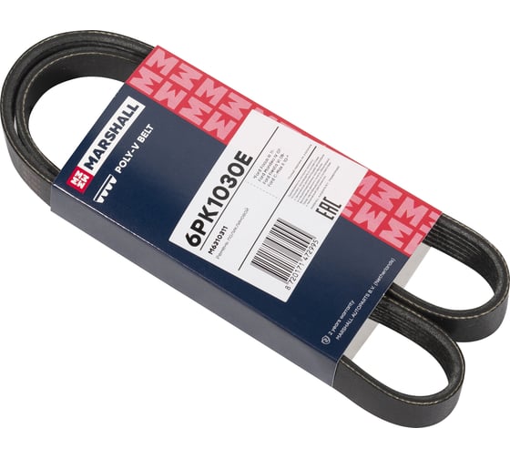 Изображение товара Ремень поликлиновой 6PK1030E Ford Focus III 11-, Mondeo IV 07-, Fiesta VI 08-, C-Max II MARSHALL M6310311