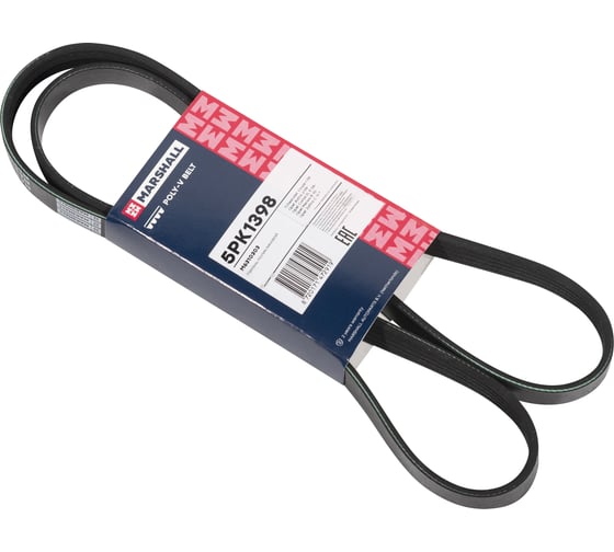 Изображение товара Ремень поликлиновой 5PK1398 Chevrolet Cruze I 09-, Opel Astra J 09-, Corsa D, E 06- MARSHALL M6310303