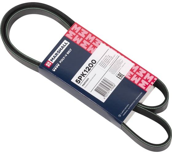Изображение товара Ремень поликлиновой 5PK1200 Renault Clio II 98-, Kangoo II 07-, Nissan Almera II (N16) 00- MARSHALL M6310301