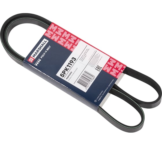 Изображение товара Ремень поликлиновой 5PK1193 Mitsubishi Lancer X 08-, Toyota Corolla VII (E100), VIII (E110) MARSHALL M6310300