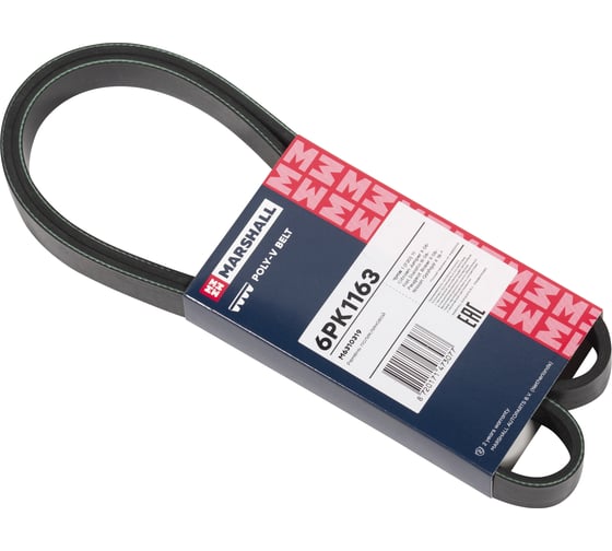 Изображение товара Ремень поликлиновой 6PK1163 Citroen Jumper II 06-, Fiat Ducato III 06-, Nissan Qashqai II MARSHALL M6310319