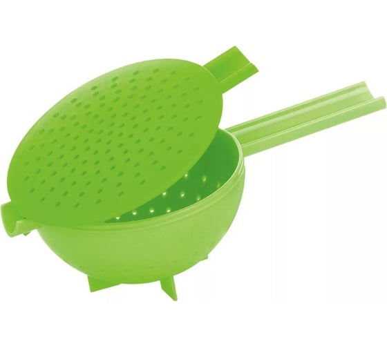 Изображение товара Дуршлаг COSMOPLAST ОАЗИС с крышкой, диаметр 17см, пластик, ассорти 2002