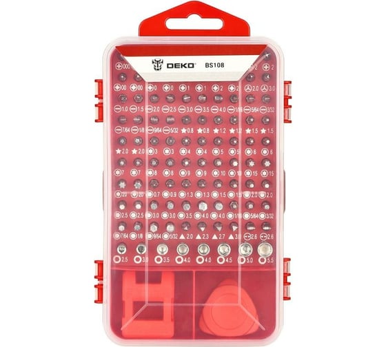 Изображение товара Набор прецизионных инструментов DEKO BS108 (108 предметов) 065-0994