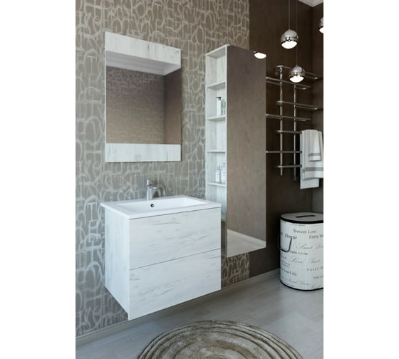 Изображение товара Тумба Sanflor Чикаго 65 (Дкб) умывальник PIANO 65/комплект С16780