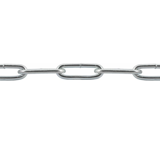 Изображение товара Сварная цепь STARFIX длиннозвенная оцинкованная LLC М6 DIN 763 бухта 20 м SMP-42318-20