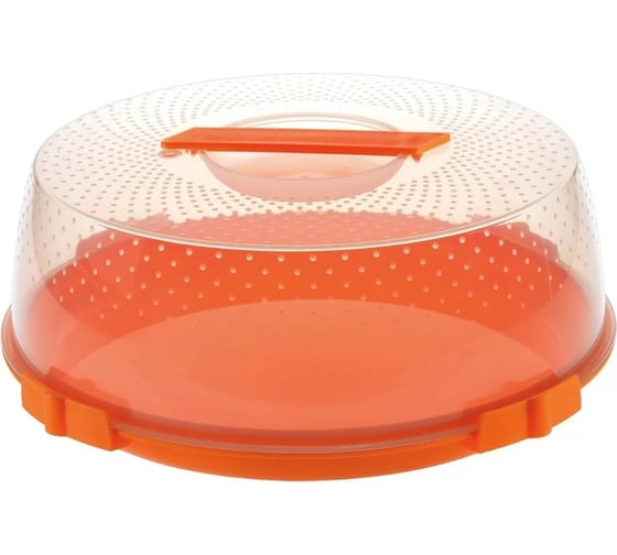 Изображение товара Тортница COSMOPLAST ОАЗИС диаметр 32 см, пластик, цвет ассорти 2123