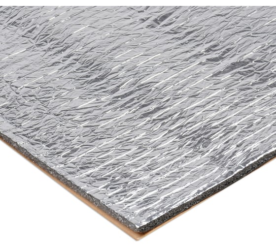 Изображение товара Звуко-шумоизоляция Airline Изол Ф10 50х70 см, КС, водостойк., 10 мм, с доп. вибродемпф., фольга, ППЭ ADSI018