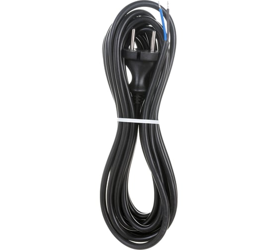 Изображение товара Сетевой шнур с вилкой ЭРА UX-2x0,75-5m-B 5м ПВС 2x0,75мм2 черный Б0048687