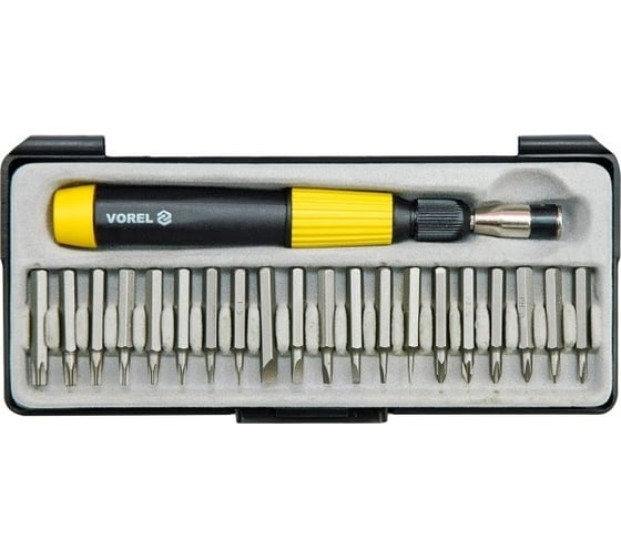 Изображение товара Набор вставок-бит с держателем VOREL 22шт 64370