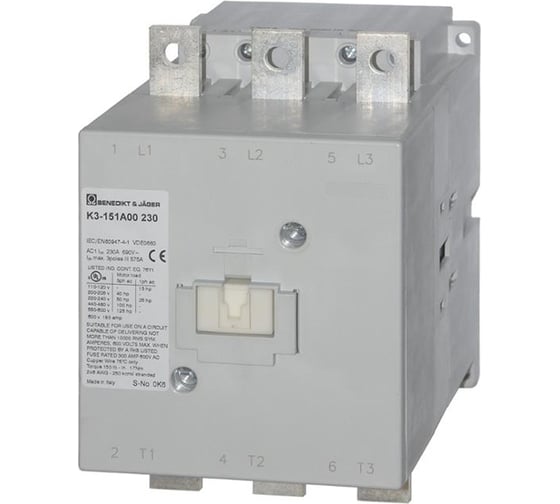 Изображение товара Трехполюсный контактор Benedict K3-151A00 230 PN38919