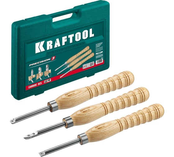Изображение товара Набор ручных резцов по дереву KRAFTOOL Precision-3 3 шт 18369