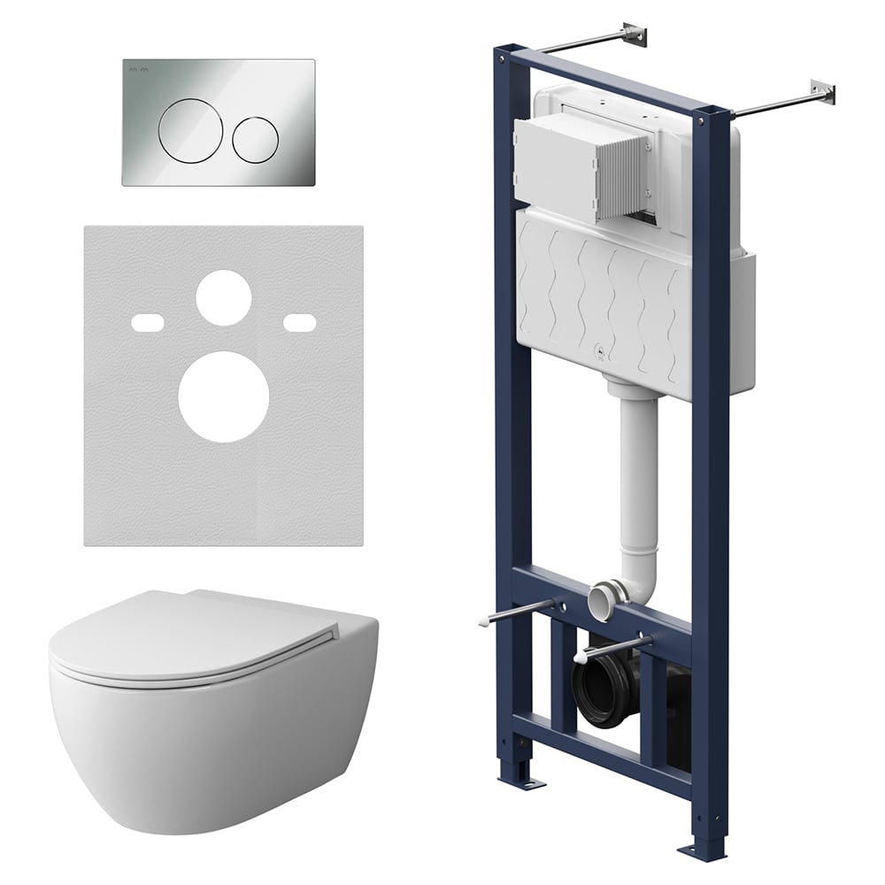 Изображение товара Комплект инсталляции с подвесным унитазом AM.PM Pro L Awe FlashClean