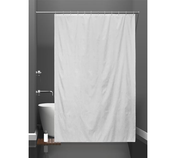 Изображение товара Штора для ванной и кольца Bath Plus Birdsong IV white п akch-21307