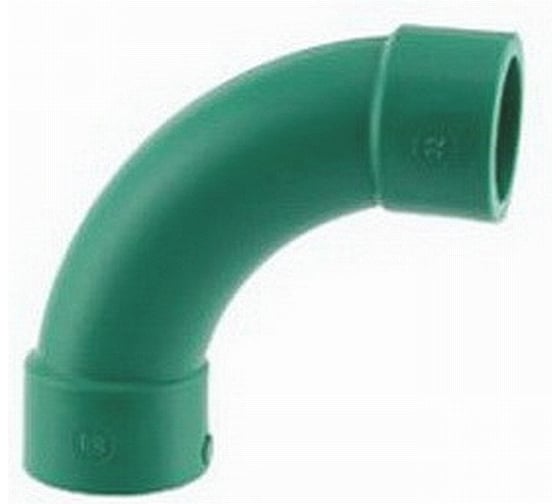 Изображение товара Плавнозагнутый угол Banninger полипропиленовый, зеленый, 90 гр x 32 мм 7421080911