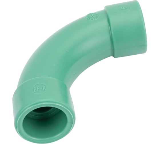 Изображение товара Плавнозагнутый угол Banninger полипропиленовый, зеленый, 90 гр x 25 мм 7421070911