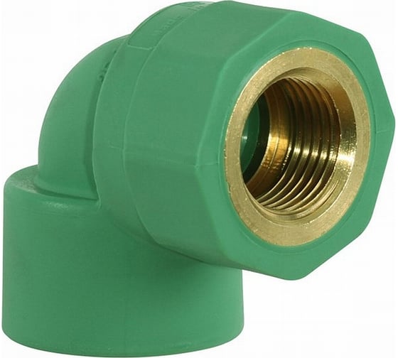 Изображение товара Комбинированный угол Banninger полипропиленовый, зеленый, 25x3/4 ВР 7R21074511