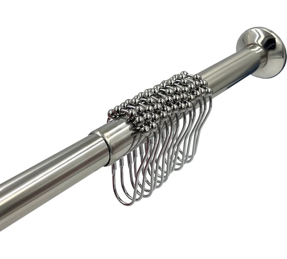 Изображение товара Раздвижной карниз GoGo 1.1-1.8 м кольца нержавеющая сталь GR180 Р КМ