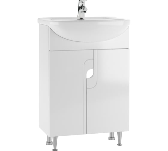 Изображение товара Тумба под умывальник Айсберг Уют 55 Лилия без ящика DA2002T