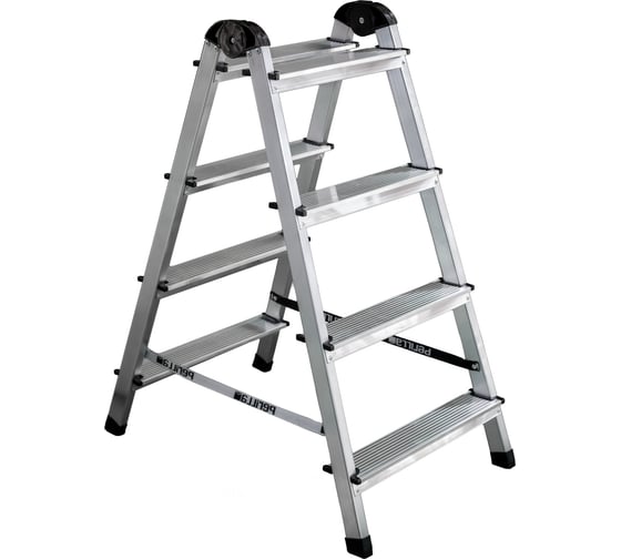 Изображение товара Алюминиевая 4-х ступенчатая двухсторонняя стремянка Perilla 111404