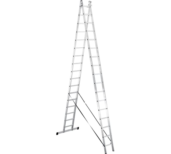 Изображение товара Алюминиевая 2-секционная лестница UFUK 2х17 ступеней 411217