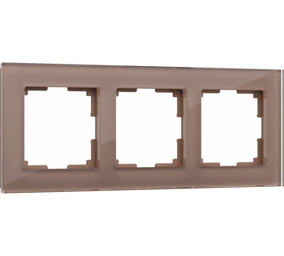 Изображение товара Рамка на 3 поста WERKEL W0031142/ Favorit (латте, стекло) a058820
