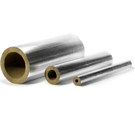 Изображение товара Минераловатные теплоизоляционные цилиндры XOTPIPE Alu 108x30x1000 посегментно - .Поставляется кратно упаковке. В упаковке 9 шт. (9 пог. м) VISP100ALL10DT108-30