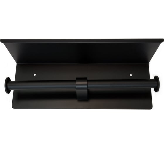 Изображение товара Держатель туалетной бумаги G-teq с полочкой для телефона, черный, 270 мм 25.29