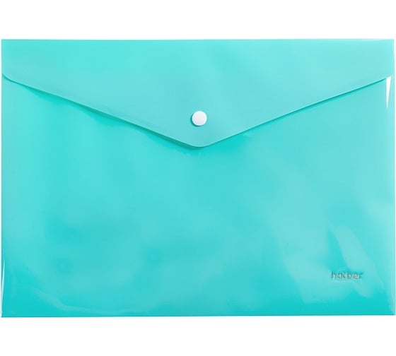 Изображение товара Пластиковая папка-конверт Hatber Premium на кнопке, А4, 180мкм, непрозрачная 10 шт 061986