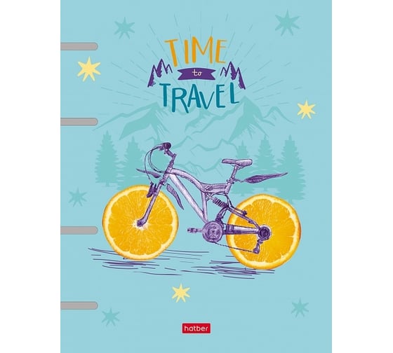 Изображение товара Тетрадь Hatber 80л, А5, на 4-х кольцах, слим-картон, с высечкой под кольцо 10 шт 71378