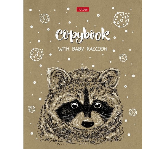 Изображение товара Тетрадь Hatber КРАФТ 48л, А5, клетка, на скобе, 5 диз., в блоке, скругл. углы 5 шт 066339