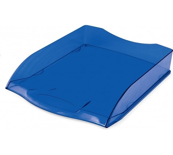 Изображение товара Горизонтальный лоток Hatber 340x280x70, синий, тонированный, упак., 20 шт 047410