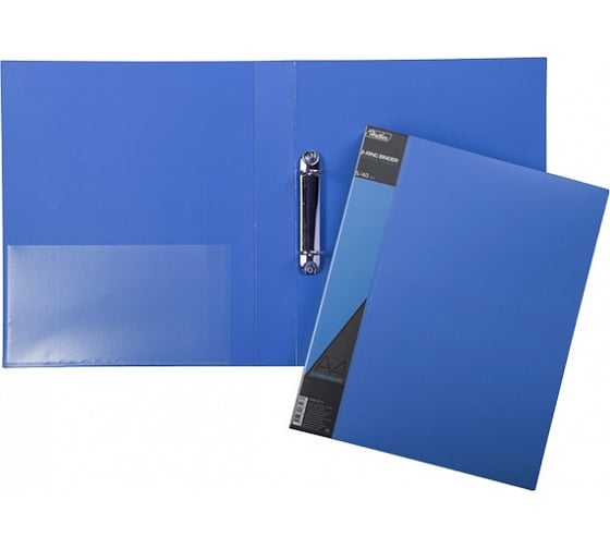 Изображение товара Пластиковая папка Hatber на 2-х кольцах, А4, корешок 40 мм STANDARD 70 12 шт 038478