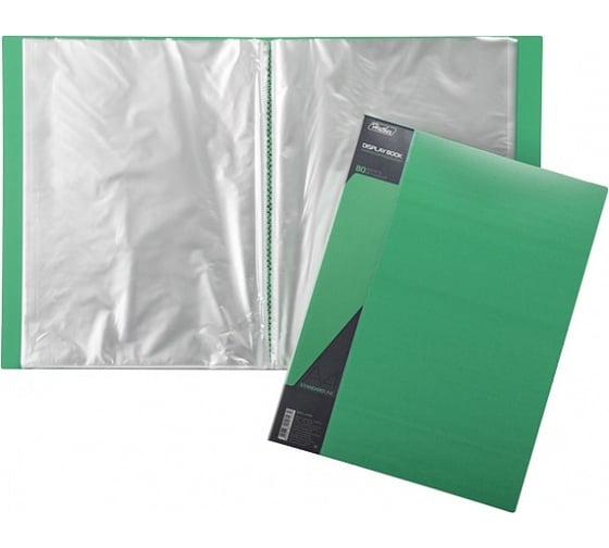 Изображение товара Пластиковая папка Hatber 80 вкладышей, А4, корешок 40 мм STANDARD 800 18 шт 039799