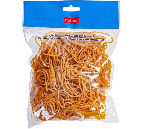 Изображение товара Банковская резинка Hatber 100% натуральная, диаметр 38мм, длина 60мм, 067257