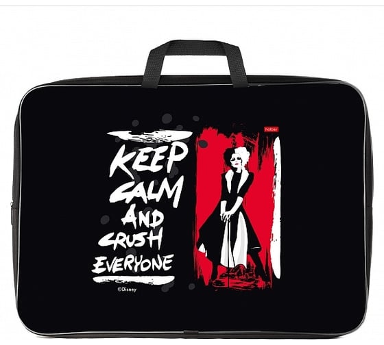 Изображение товара Текстильная сумка для тетрадей Hatber Круэлла с ручками, А3, 475x345x40 мм 12 шт 075893